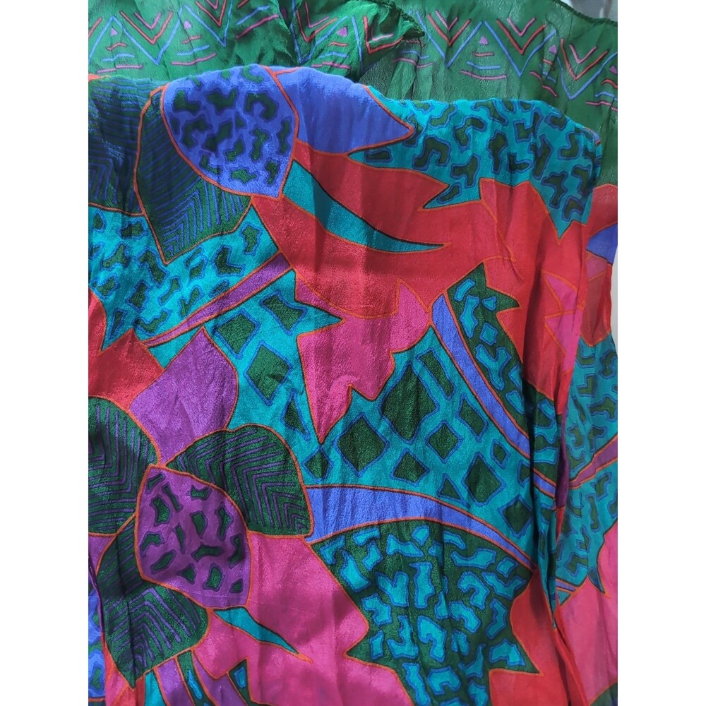 Vintage Liz Claiborne Floral Oblong Rectangle Women’s Scarf 10x51 Colorful Chic